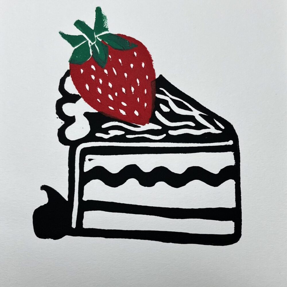 Cake Linocut (5x7)