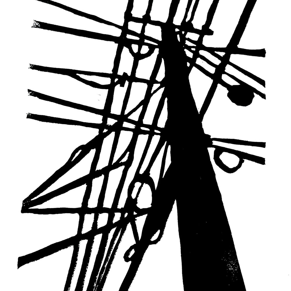 "Signal" Linocut (5x7)
