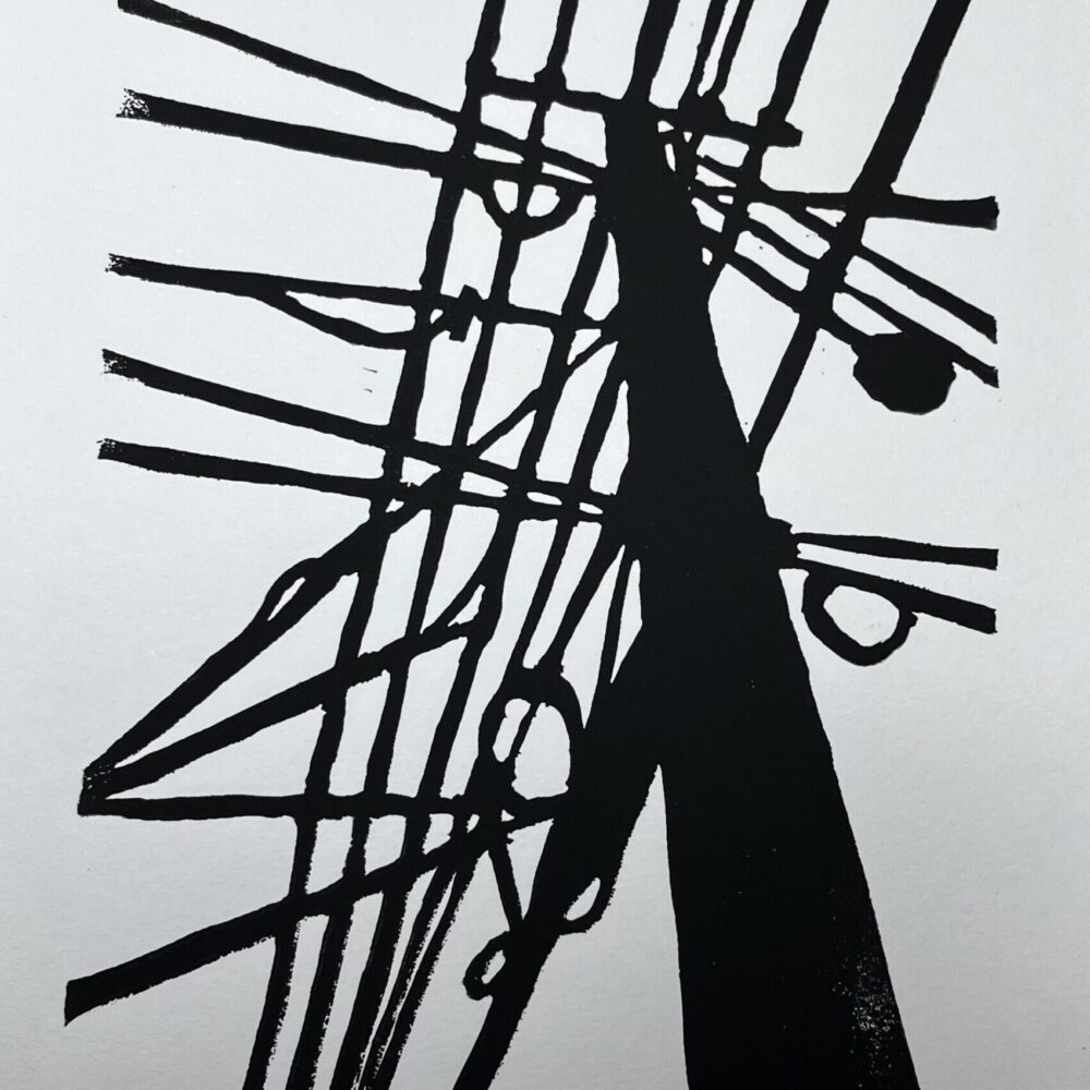 "Signal" Linocut (5x7)