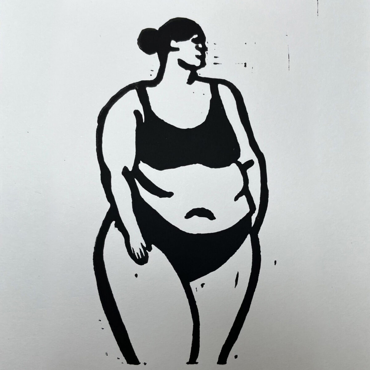 Woman Linocut (5x7)